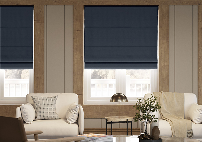 Windermere, Indigo - Twist&Fit Roman Blind - Image 3